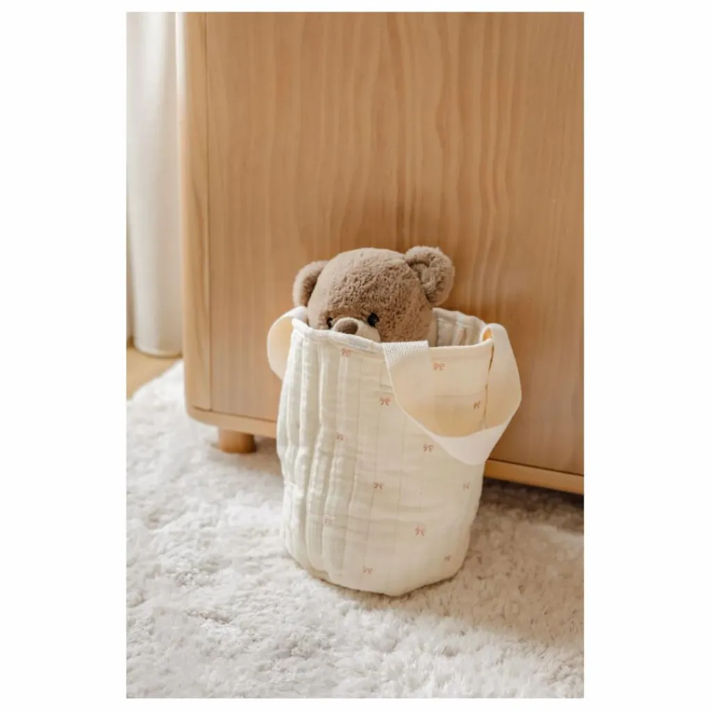 Panier de rangement Ribbon en coton bio | Enfant Rangements|Patères, Paniers Enfant