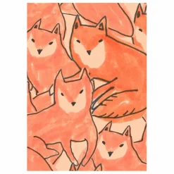 Clearance Papier peint Fox croud Enfant Papiers Peints|Déco Murale Enfant