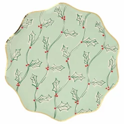 Petites assiettes de Noël motifs Block Print - set de 8 Enfant Décoration De Fête