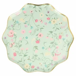 Discount Petites assiettes en carton florales Ladurée - Set de 8 Enfant Décoration De Fête