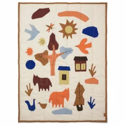 Clearance Plaid en coton Village Enfant Linge De Lit Enfant