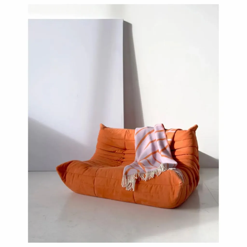 Sale Plaid en laine Lines | Lilas Enfant Linge De Lit Enfant|Linge De Lit