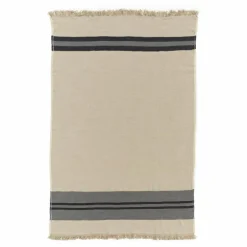 Clearance Plaid en lin Black House Stripe | Linge De Lit