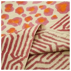 Clearance Plaid Léopard et totebag en coton | Linge De Lit