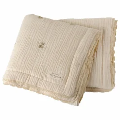 Hot Plaid matelassé brodé fleurs en gaze de coton Couvertures Et Plaids|Linge De Lit Bébé