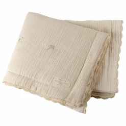 Online Plaid matelassé brodé hirondelles en gaze de coton Couvertures Et Plaids|Linge De Lit Bébé