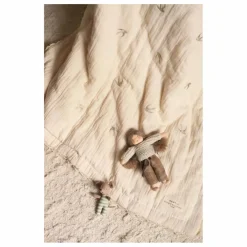 Online Plaid matelassé brodé hirondelles en gaze de coton Couvertures Et Plaids|Linge De Lit Bébé