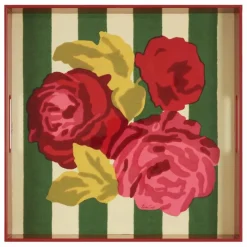 Best Plateau laqué Nizam Stripes | Art De La Table