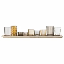 New Plateau rectangulaire et photophores - Set de 9 Vases, Objets Déco