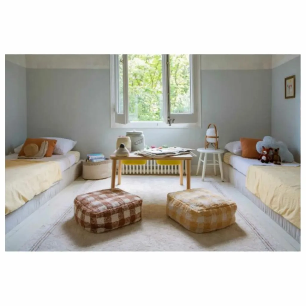 Hot Pouf Vichy | Enfant Matelas De Sol, Poufs Enfant|Poufs, Matelas De Sol