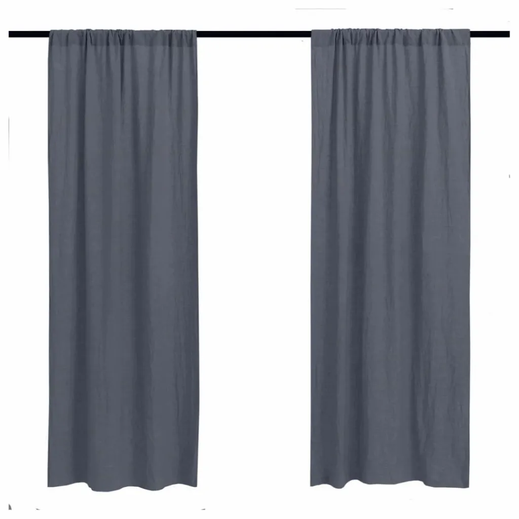 Outlet Rideau fourreau ou à pincer Lin lavé - 140x280 | Rideaux|Rideaux