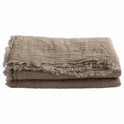 Hot Rideau Vice Versa frangé en gaze de Lin lavé | Rideaux|Rideaux