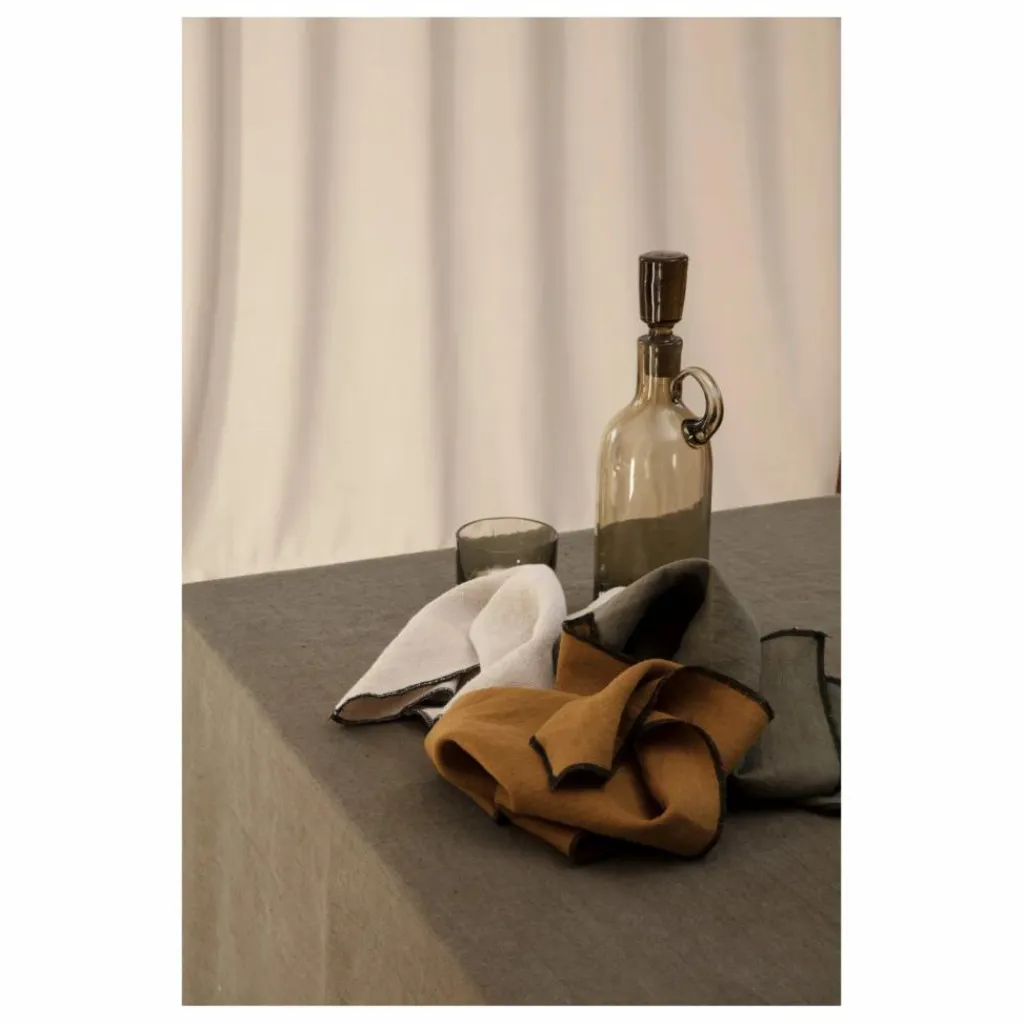 Online Serviette de table en lin lavé-surfilée - Set de 4 | Linge De Table|Art De La Table