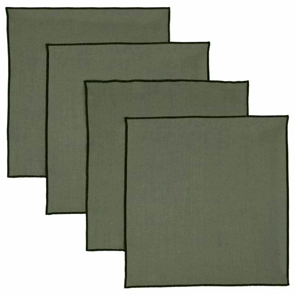 Online Serviette de table en lin lavé-surfilée - Set de 4 | Linge De Table|Art De La Table
