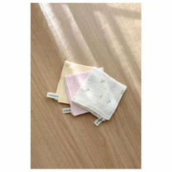 New Serviettes Daisies en coton bio - Set de 3 Langes|Puériculture