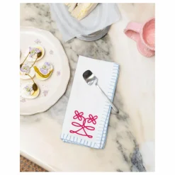 Serviettes de table brodées - Set de 4 Linge De Table|Art De La Table