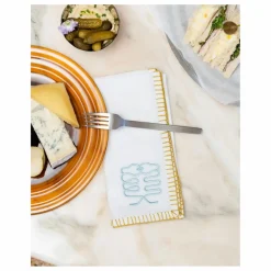 Serviettes de table brodées - Set de 4 Linge De Table|Art De La Table