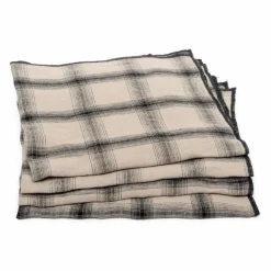 Clearance Serviettes de table Highlands en lin lavé - Set de 4 | Linge De Table|Art De La Table