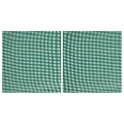 Outlet Serviettes en coton bio Vichy - Set de 2 | Linge De Table|Art De La Table