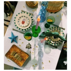 Outlet Serviettes en coton bio Vichy - Set de 2 | Linge De Table|Art De La Table