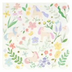 Online Serviettes en papier Meadow Licornes - Set de 16 Enfant Décoration De Fête