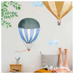 Sale Sticker géant Montgolfière Aquarelle Enfant Décoration Murale|Déco Murale Enfant