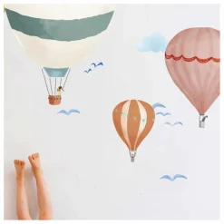 Sale Sticker géant Montgolfière Aquarelle Enfant Décoration Murale|Déco Murale Enfant