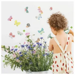 Clearance Stickers just a touch Papillons de printemps Enfant Déco Murale Enfant