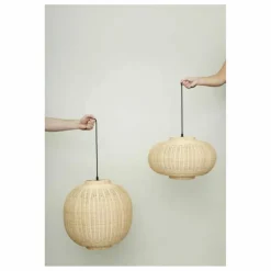 Best Suspension Elipse en rotin Luminaires