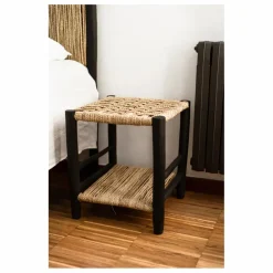 Online Table de nuit en bois peint et palme | Tables, Bureaux|Lits, Tables De Chevet