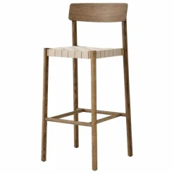 Best Tabouret de bar sangles naturelles 75 cm Betty TK15 en chêne huilé fumé | Chaises, Tabourets, Bancs