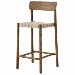 Clearance Tabouret de bar sangles naturelles 65 cm Betty TK12 en chêne huilé fumé | Chaises, Tabourets, Bancs