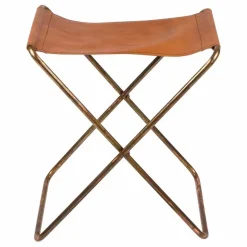 Tabouret pliant Nola en cuir Chaises, Tabourets, Bancs