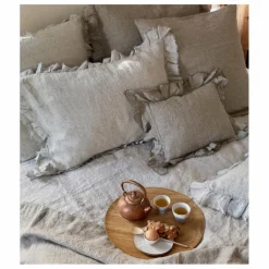 New Taie d'oreiller Boho en Lin Lavé shaker | Linge De Lit