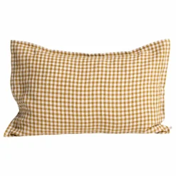 Sale Taie d'oreiller en lin lavé vichy | Linge De Lit