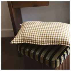 Sale Taie d'oreiller en lin lavé vichy | Linge De Lit