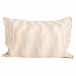 Clearance Taie d'oreiller en lin lavé rayé | Linge De Lit