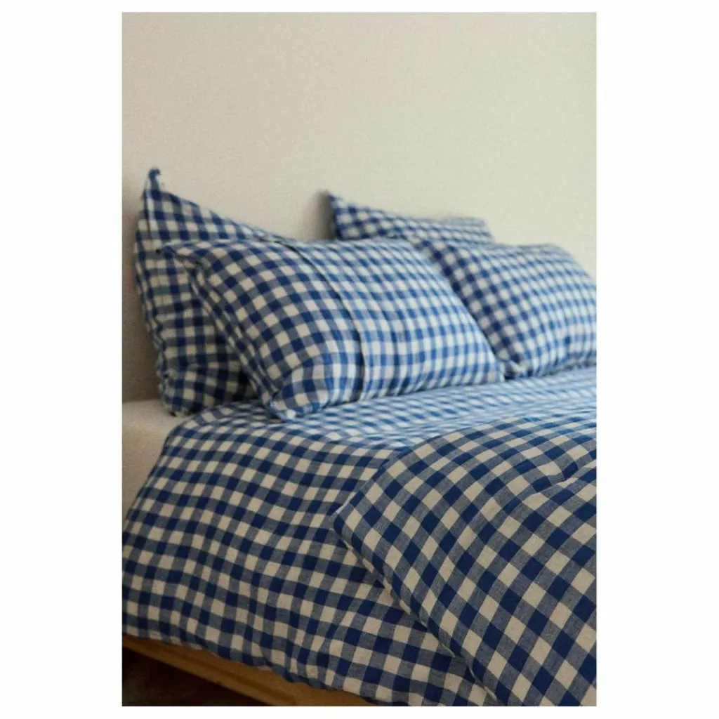 Hot Taie d'oreiller en lin Vichy | Linge De Lit