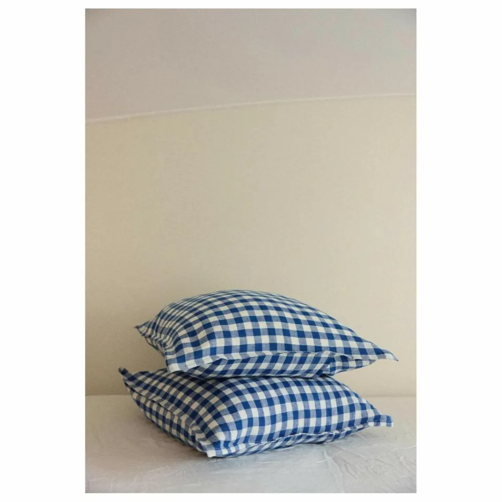 Hot Taie d'oreiller en lin Vichy | Linge De Lit