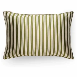 New Taie d'oreiller en soie de mûrier imprimé Rayures | Femme Linge De Lit|Soins Des Cheveux