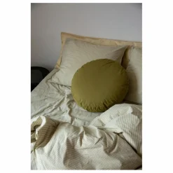 Taie d'oreiller Striped en percale organique - -Ecru | Enfant Linge De Lit Enfant|Linge De Lit