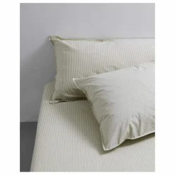 Taie d'oreiller Striped en percale organique - -Ecru | Enfant Linge De Lit Enfant|Linge De Lit