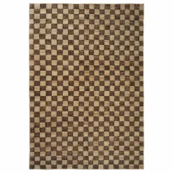 New Tapis en jute et laine Check | Tapis