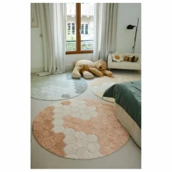 Clearance Tapis rond Honeycomb | Enfant Tapis|Tapis Enfant