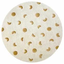 Tapis rond Lunes en laine | Enfant Tapis|Tapis Enfant