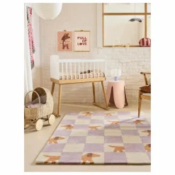 Sale Tapis Walter Damier | Lilas Enfant Tapis|Tapis Enfant