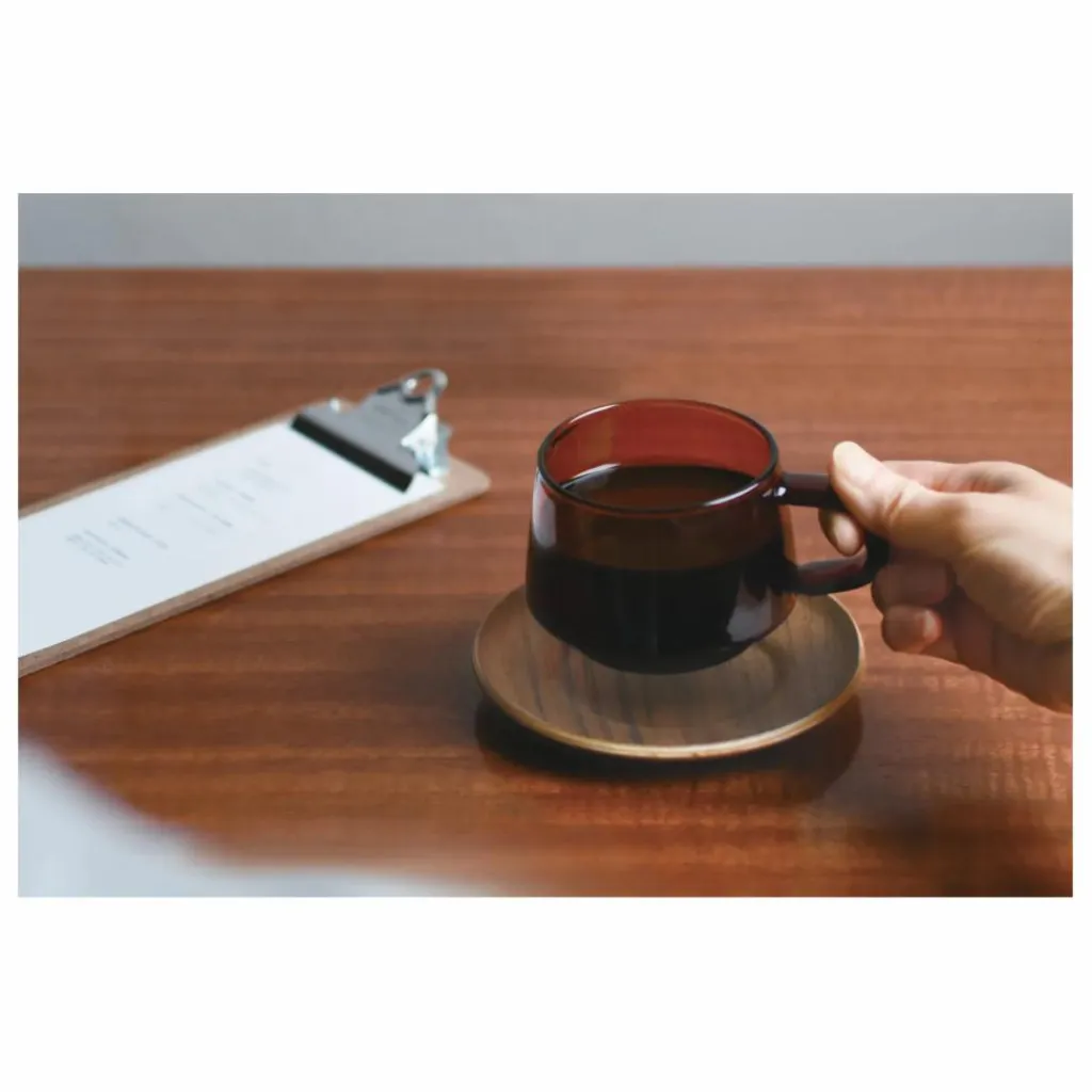 Sale Tasse et soucoupe Sepia en teck | Art De La Table