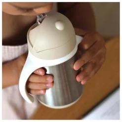 Hot Tasse paille en inox | Tasses Et Gobelets D'Apprentissage|Premiers Repas